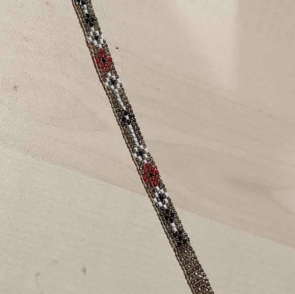 Vintage Native American Hand Beaded Bracelet Size 7" - Picture 6 of 11